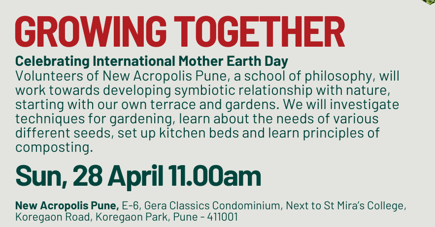 International Mother Earth Day New Acropolis India New