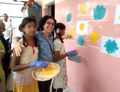 Volunteers interact and co-work with girls of Vidyaranya (Saturday, 18th Jan 2020)